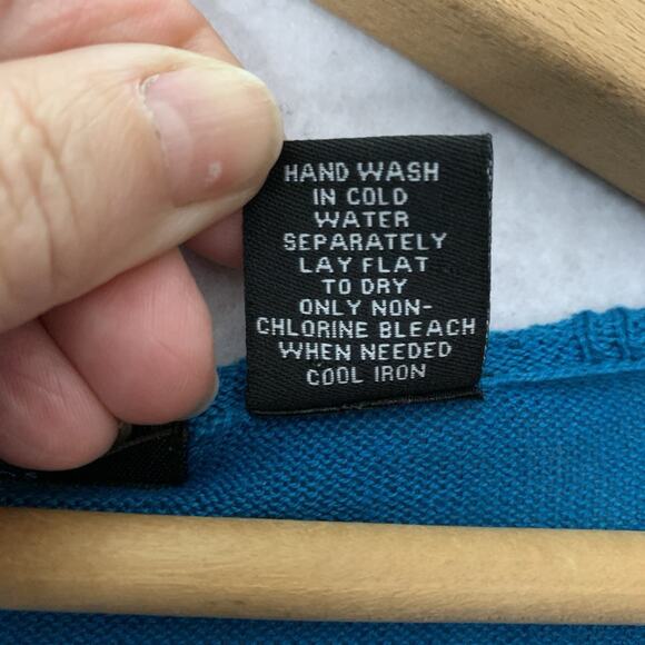 VTG Women Y2K Babydoll Cinch‎ Knit Top Sz M Turquise Coquette Soft Feminine Boho - Picture 11 of 13